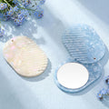 Peignes Tortoise 2 Pcs avec Miroir Mini Peigne pliante Portable Voyage Pock Compact