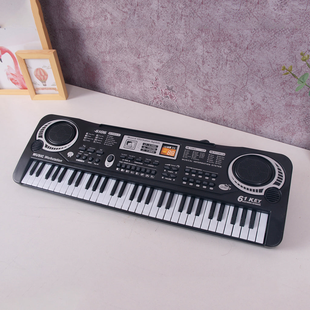 61 Clés Musique numérique noire Clavier électronique Piano électrique Enfants Instrument de musique