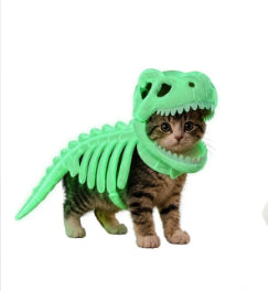 Dinosaure Skeleton Costume de chat Halloween Chat Hoodie