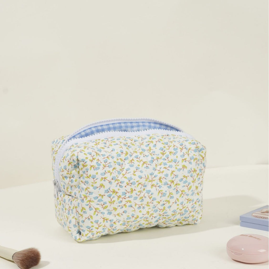 Sac de maquillage matelassé floral Grande capacité