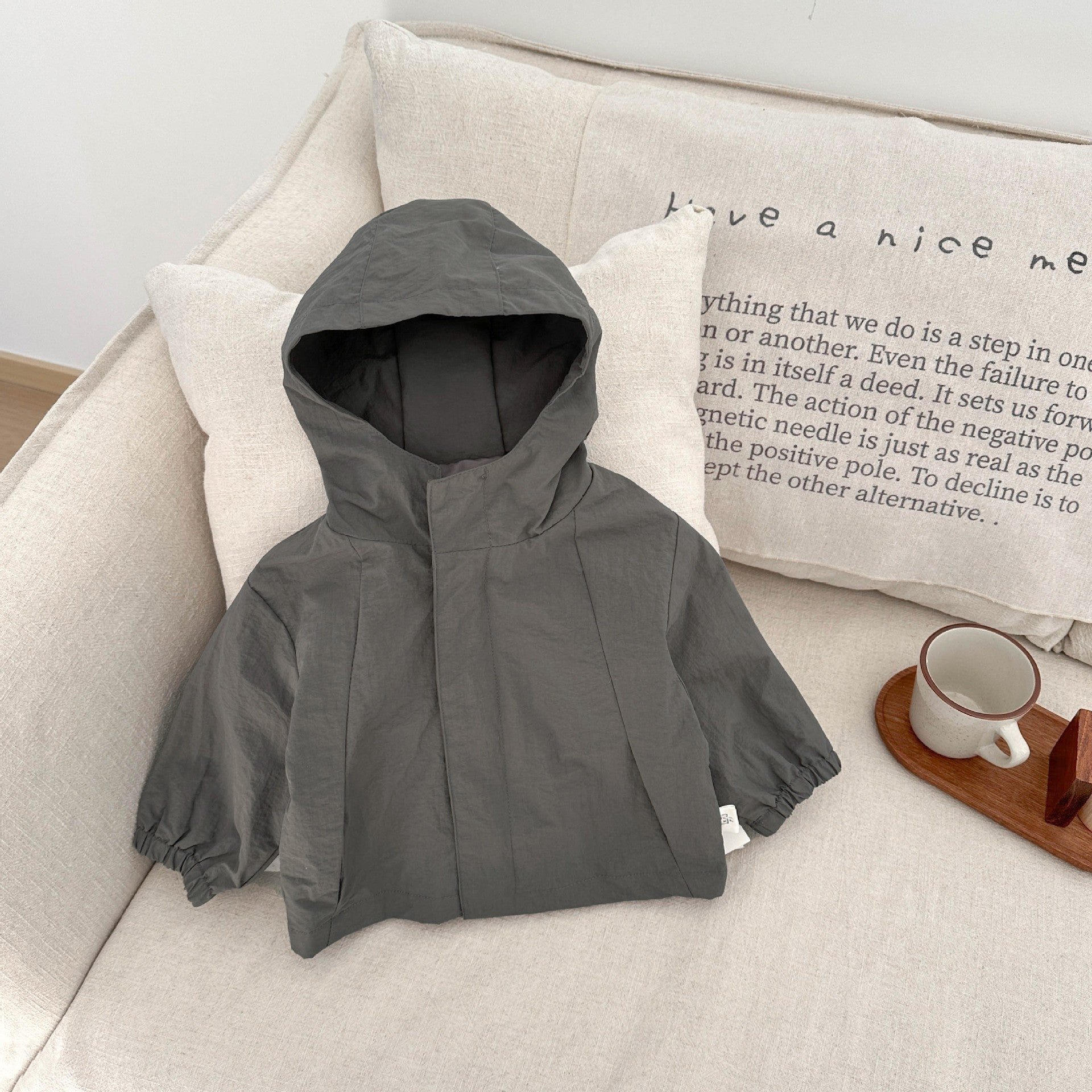 Élégant Veste à capuche d'automne coupe-vent