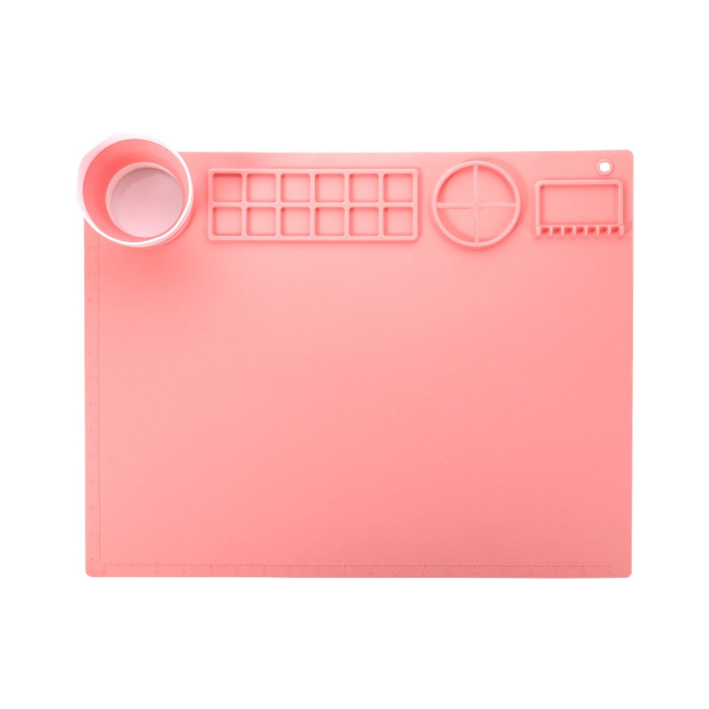 Silicone Double Bol Peinture Graffiti Tapis de peinture à l'huile