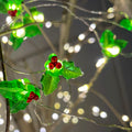 Cadeau de Noël Bell Arbre de Noël Elk Maple Leaf Crutch Décoration de Noël Fastener Cop