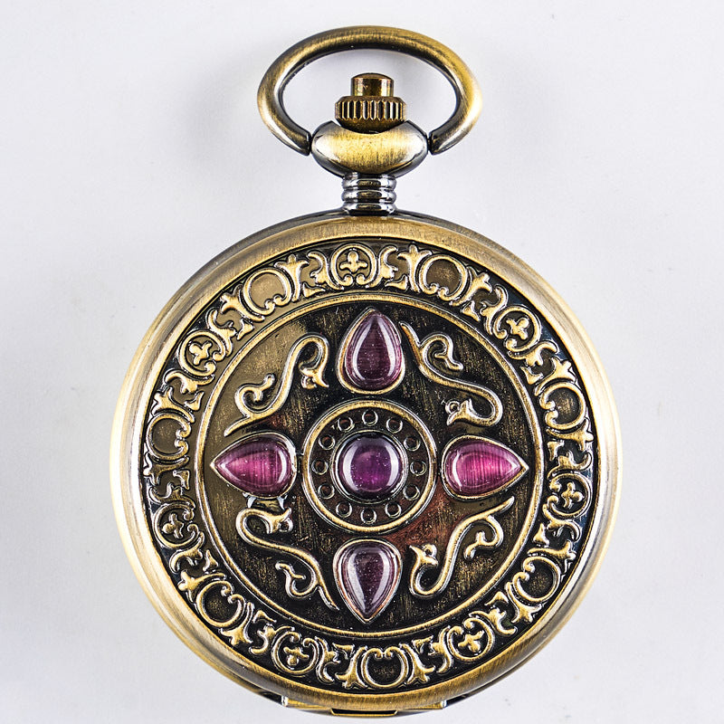 Montre de poche mécanique rétro-ouverte