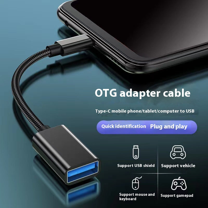 OTG USB Adaptateur Cable Phone Fast Charge Car Read USB Drive