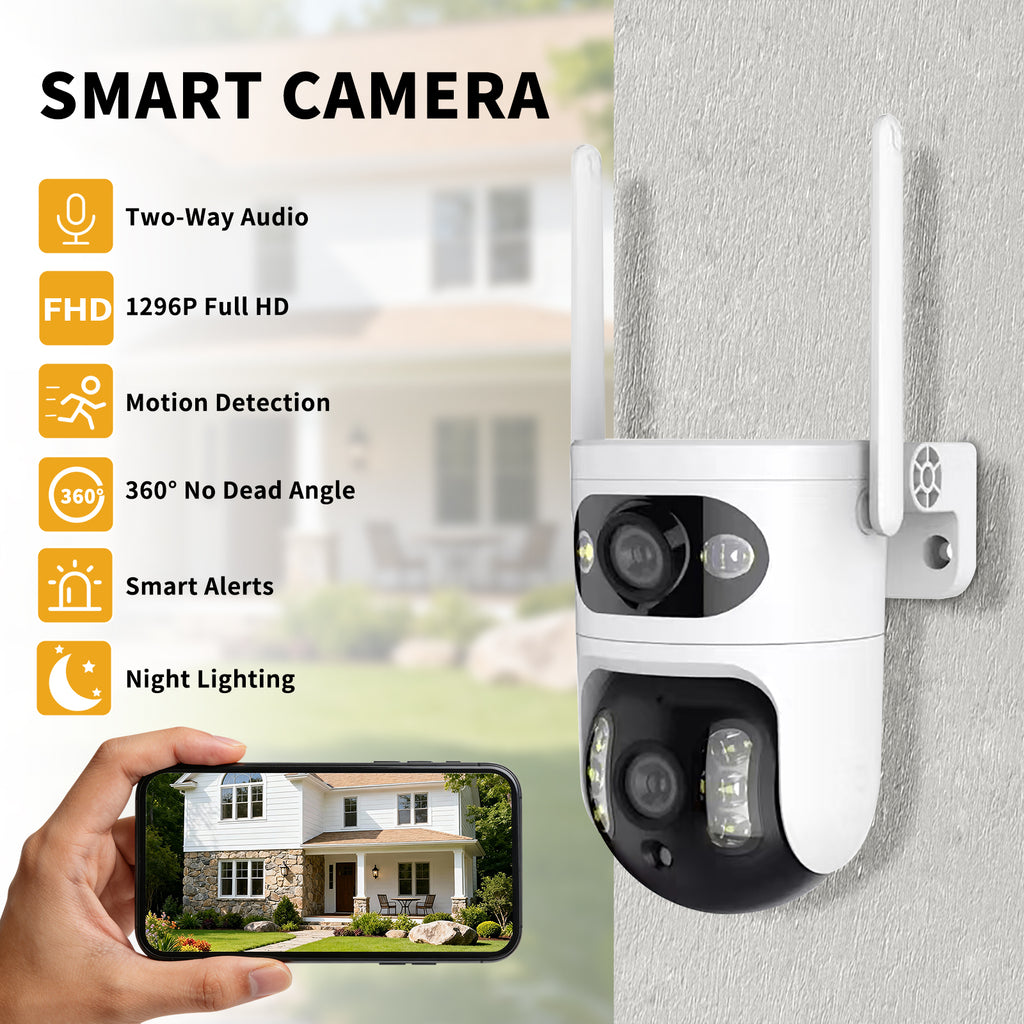 Uniquement auto-prise... Caméra de surveillance Caméra à dôme jumelle