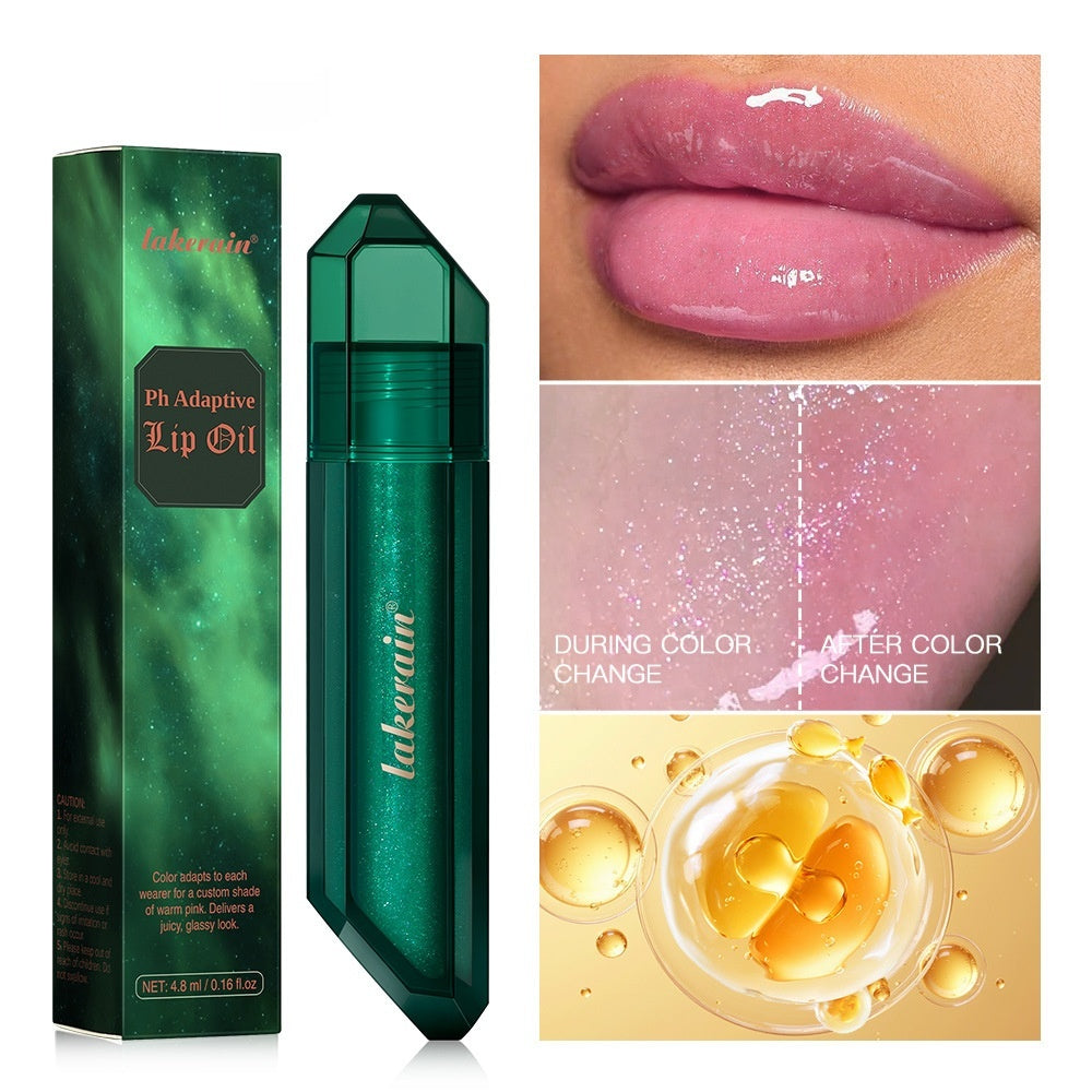Résistant à la température miroir-comme l'huile de lèvre hydratant Dewy pour les lèvres radiantes Plump