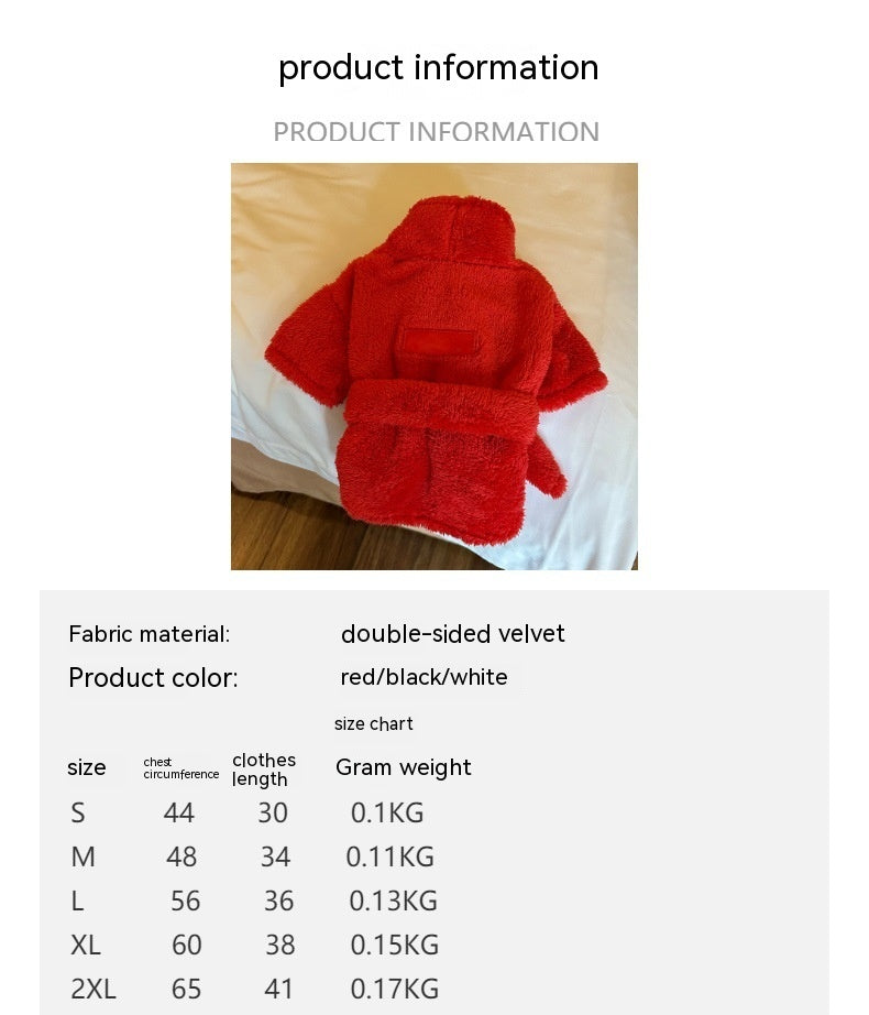 Couleur solide Automne et hiver Maltese Pet Nightgown