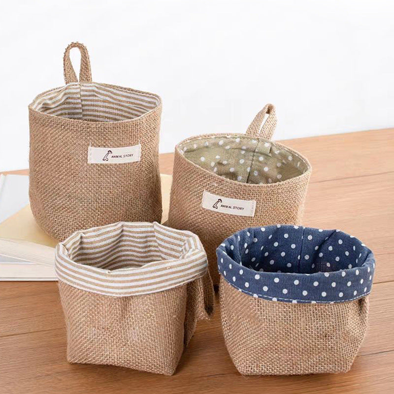 Sac de rangement jute créatif