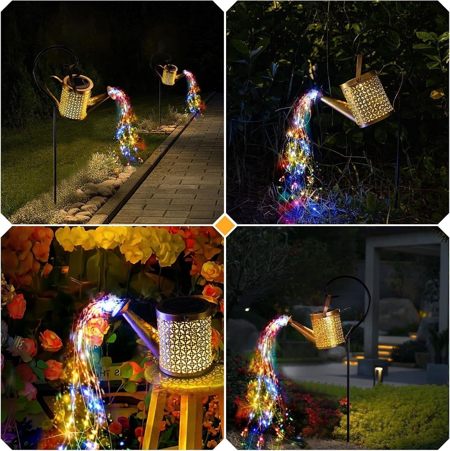 L'arrosage solaire extérieur peut avec lumières Jardin Décor Grandes lanternes solaires suspendu W
