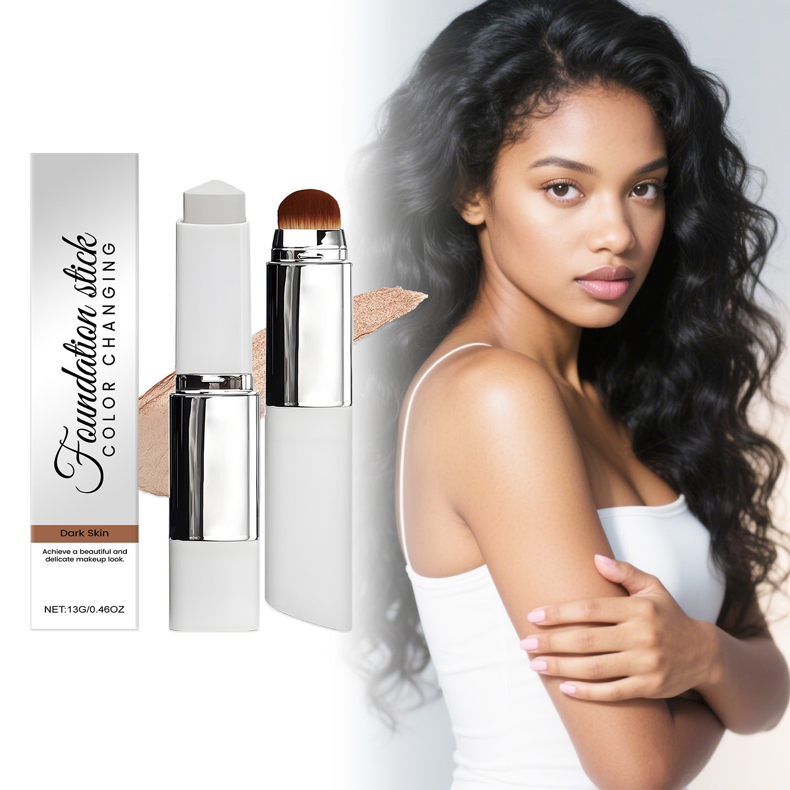 2-en-1 Color Changing Foundation Stick Deep Skin Tone