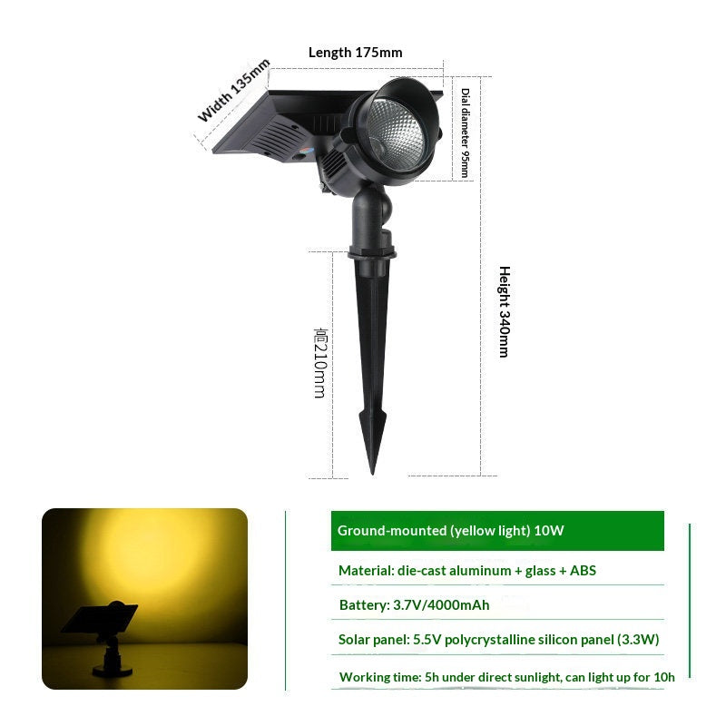 Ultra-bright Waterproof Outdoor Solar Powered Lawn Stake Landscape Light