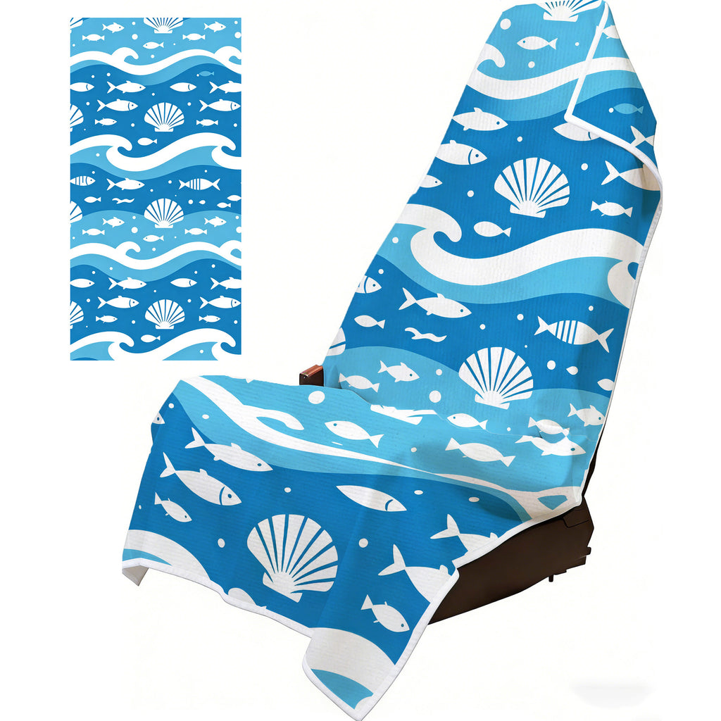 Two-in-one printed car seat cover