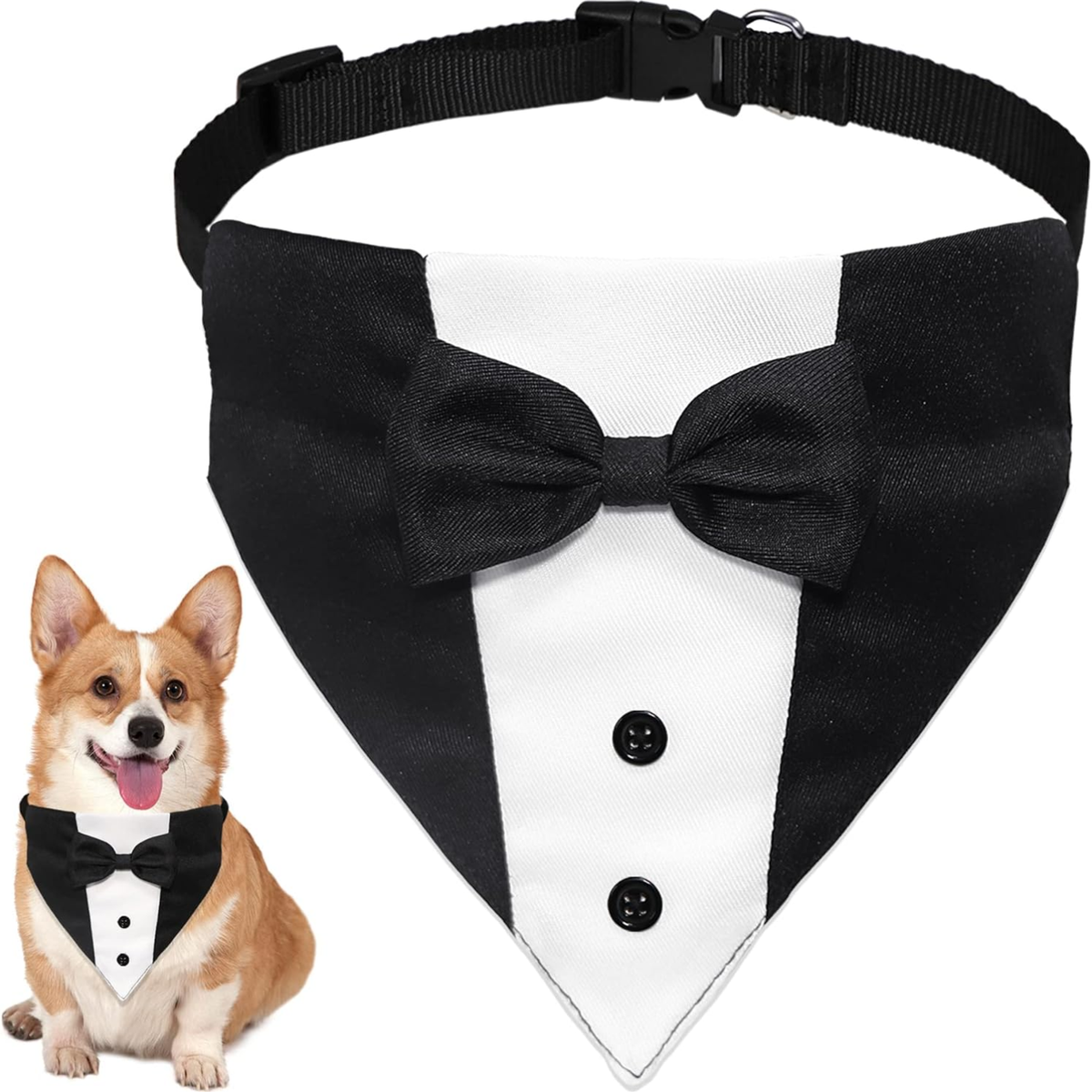 Wedding Collar Bandana with Bow Tie