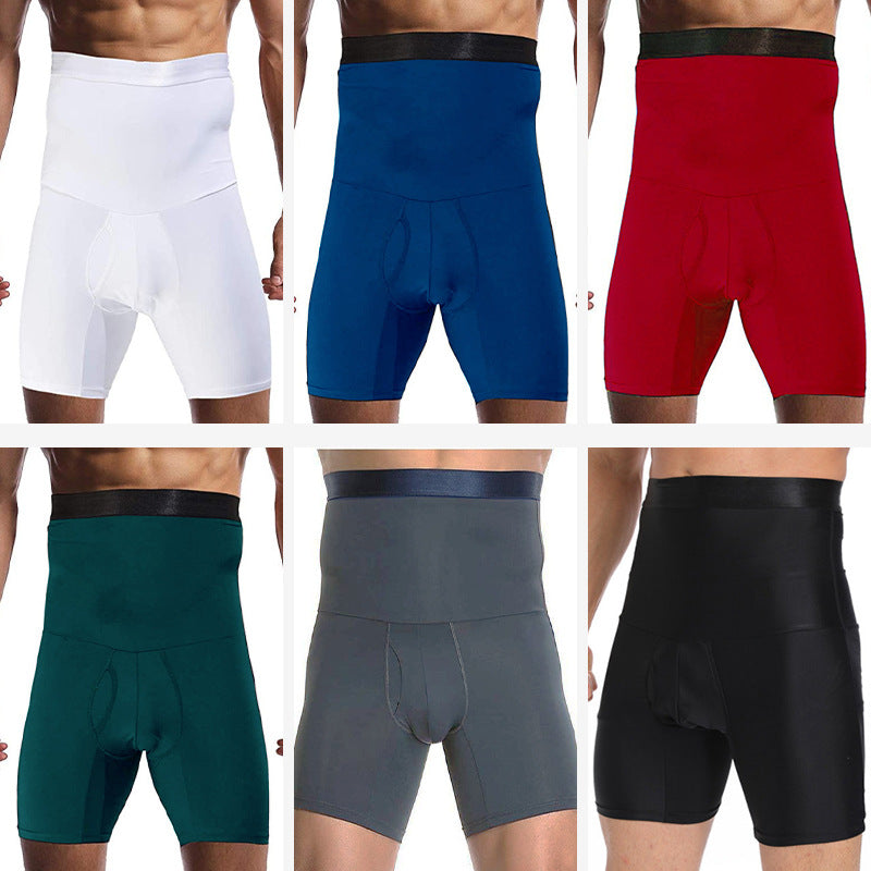 Transfrontaliers hommes Silicone non-dérapant haute taille corps façonner pantalons Boxer Slips Tight Bell