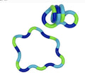 Bague de torsion lumineuse-modèle de couleur solide-bleu vert foncé bleu-1 pièce