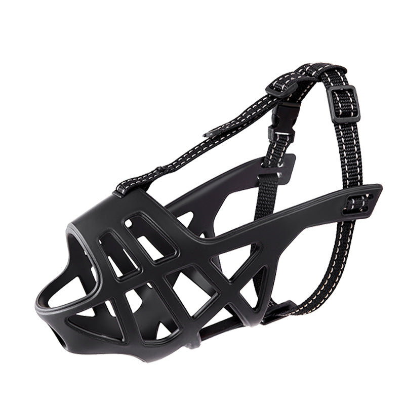 Basket respirant Muselière de chien pour grandes races Masque réglable avec paillettes réfléchissantes Autoriser