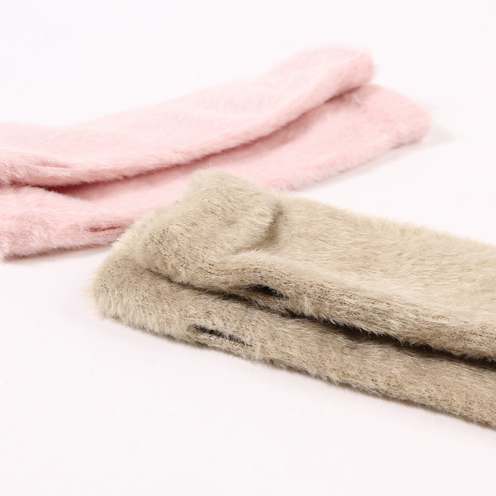 Gants en peluche pour femmes Versatile et chaud