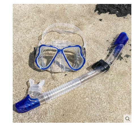 Snorkeling Sambo Set Snorkel complet à sec Grand cadre Anti-fog Myopia Gants Equipme de natation