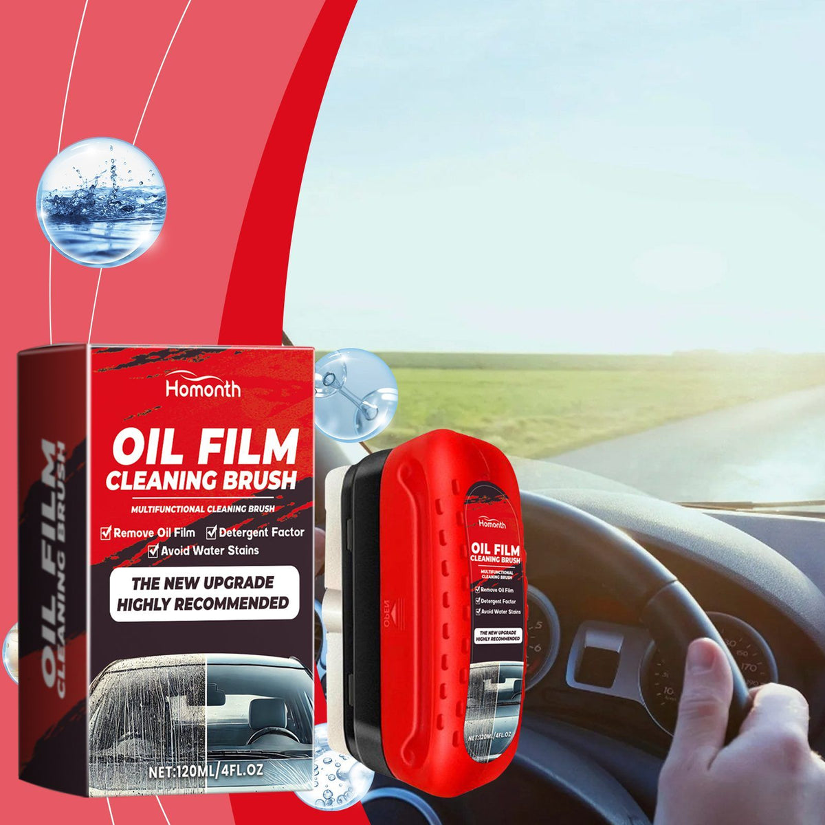 HOMONTH Automotive Windshield Glass Cleaner