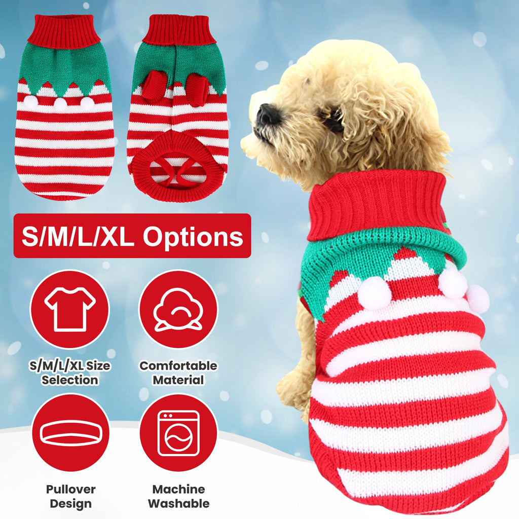 2 Patterns 4 Tailles Option-- 1Pc Animaux de Noël Chandail en col roulé Chandail Chat Vêtements de Noël