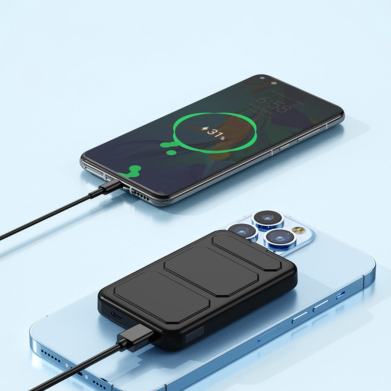Aspiration magnétique sans fil charging trésor Grande capacité pliant Bracket Mobile Power Su