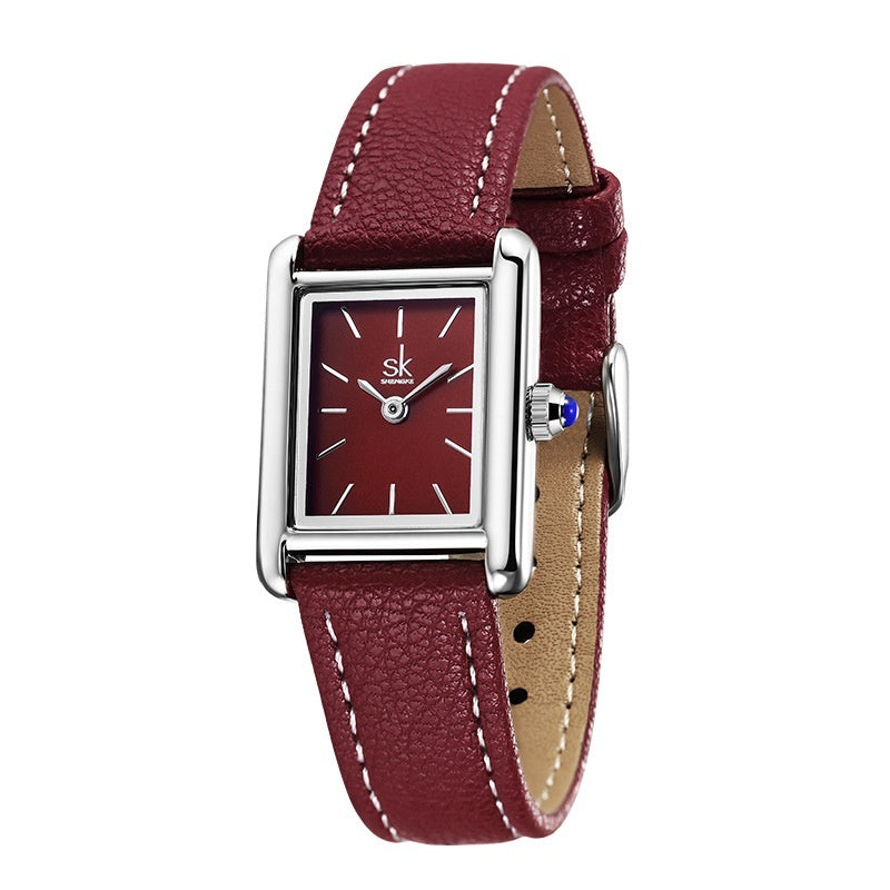 Montre Retro Minority Montre Mode Imperméable Quartz Montre Haute Sens Petite montre carrée