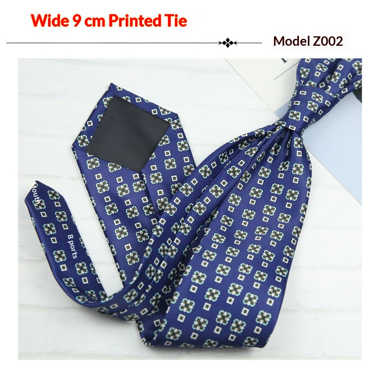 Tie vintage imprimé casual