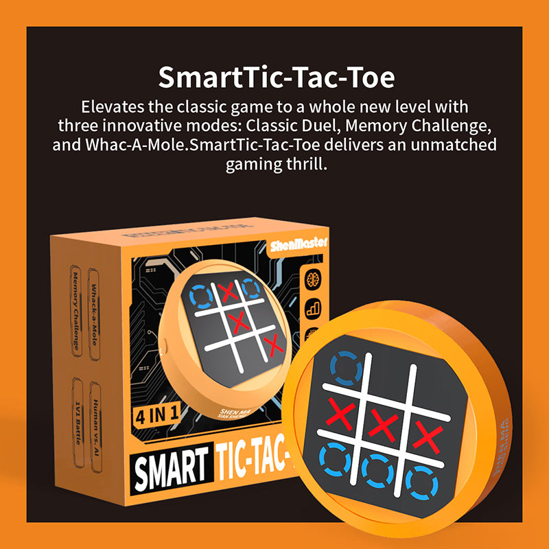 Super Tic-Tac-Toe 4-en-1 Console de jeu portable d'entraînement mémoire
