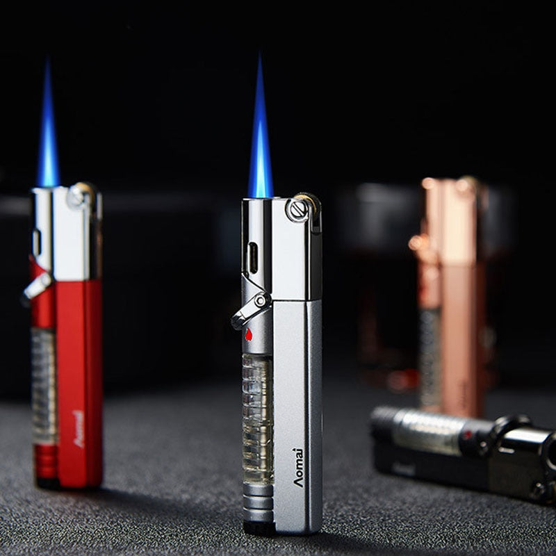Éclairage personnalisé de roue avec une flamme bleue droite et un design coupe-vent