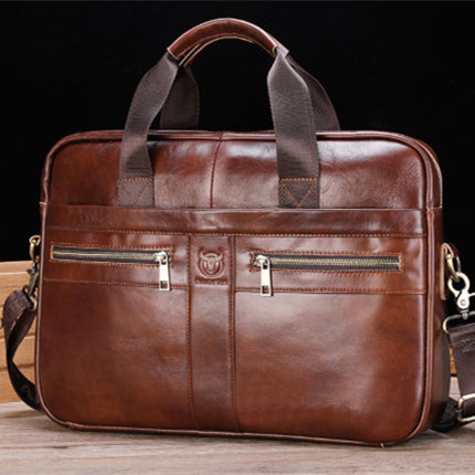 Porte-documents en cuir pour ordinateurs portables fabriqués à partir de sac d'affaires professionnel Cowhide plein grain