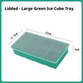 Silicone cube de glace moule-huit carrés-vert-1 pack