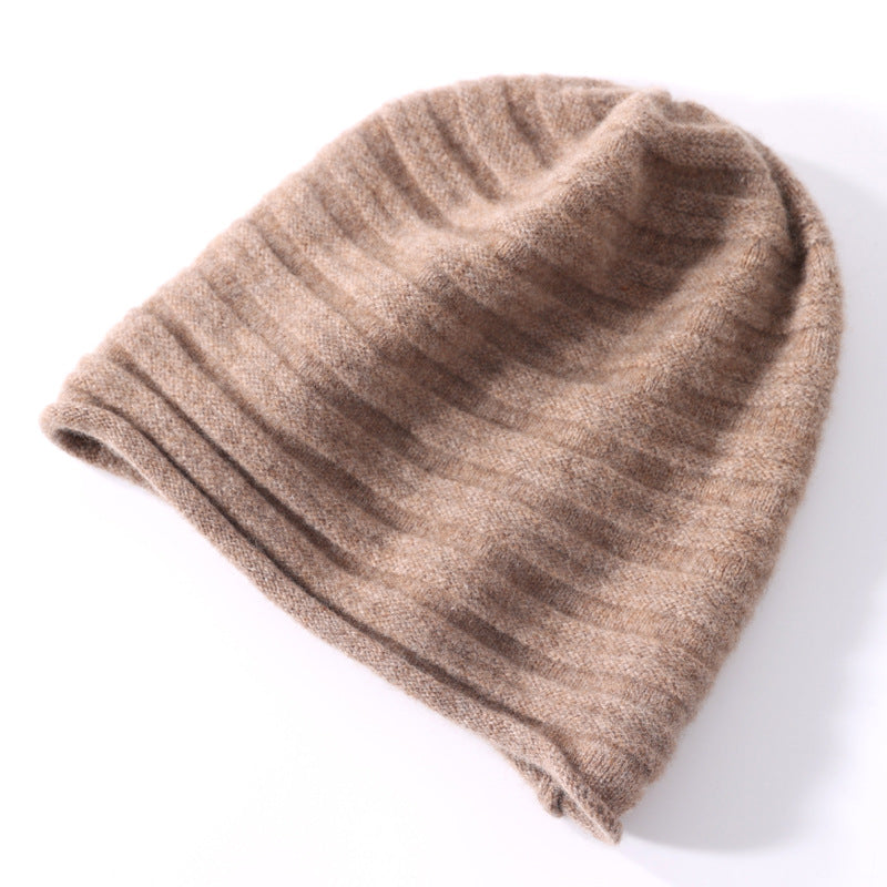 Chapeau tricoté unisexe en laine pure