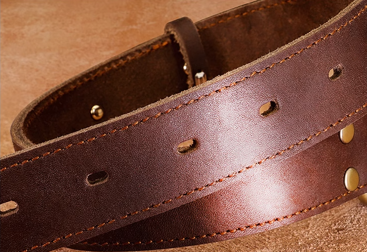 Collier de chien en cuir véritable de vache gravé anti perte
