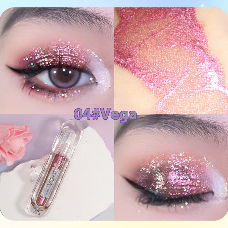 Chaméléon Strass Liquid Eye Shadow Série Multicolore Perlescent mince et brillant H
