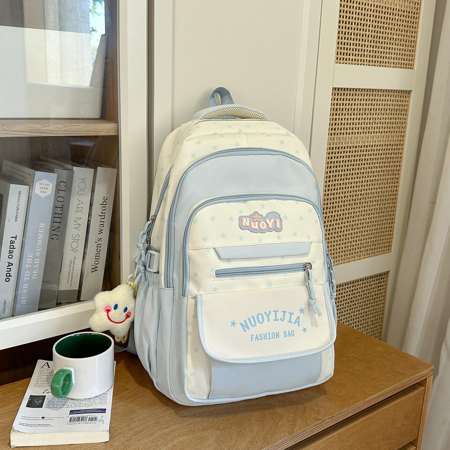 Bloc de couleur High Apparence Multi Compartiment Sac à dos léger
