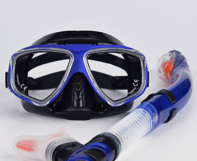 Snorkeling Sambo Set Snorkel complet à sec Grand cadre Anti-fog Myopia Gants Equipme de natation