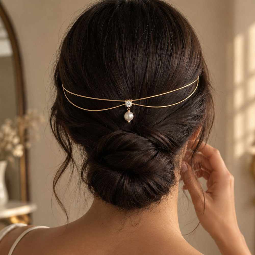 Retro Pearl Strass Headband Accessoire capillaire pour femmes