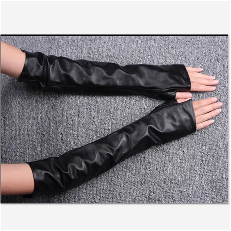 Gants en cuir de mariage de style long pour hommes et femmes