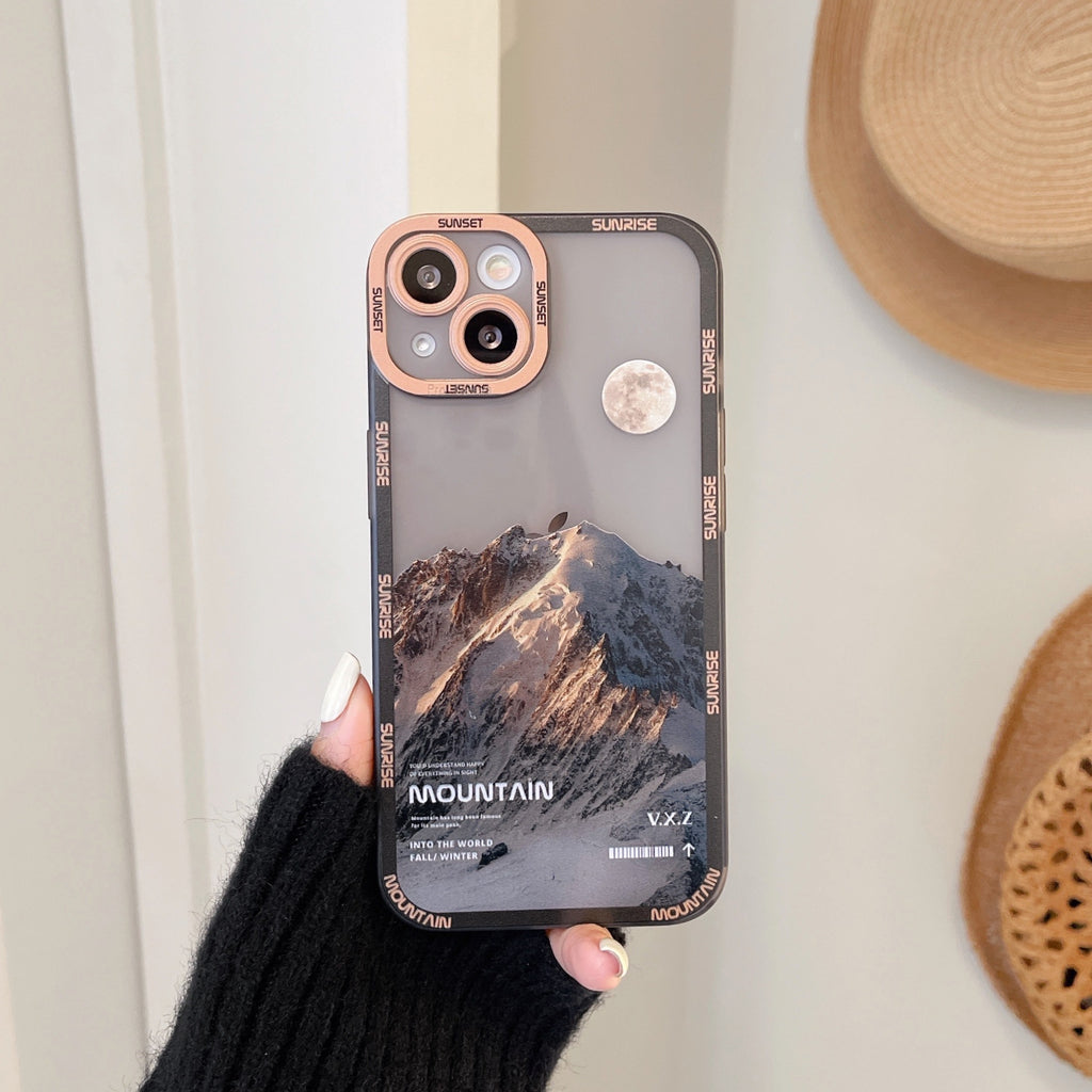 Cas de silicone pour téléphone portable Snow Mountain