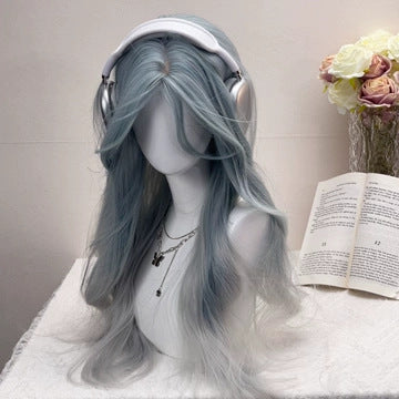 Grande vague moyennement divisée Long Curly Wig