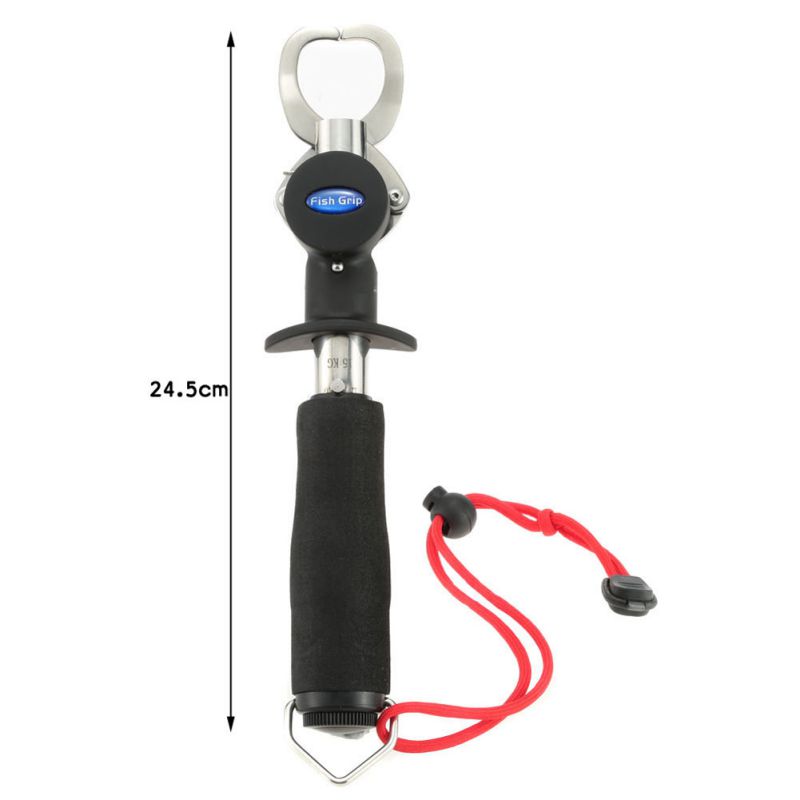 Double doigt en acier inoxydable Mini contrôleur de poisson avec règle et échelle