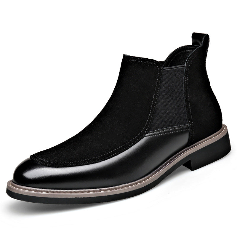 Bottes pour hommes casuales de patchwork chaud doublé de polaire