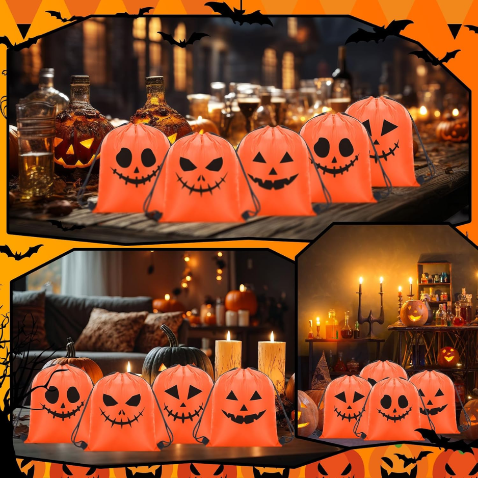 32 Pcs Halloween citrouille Sacs à cordons Favorable de la fête