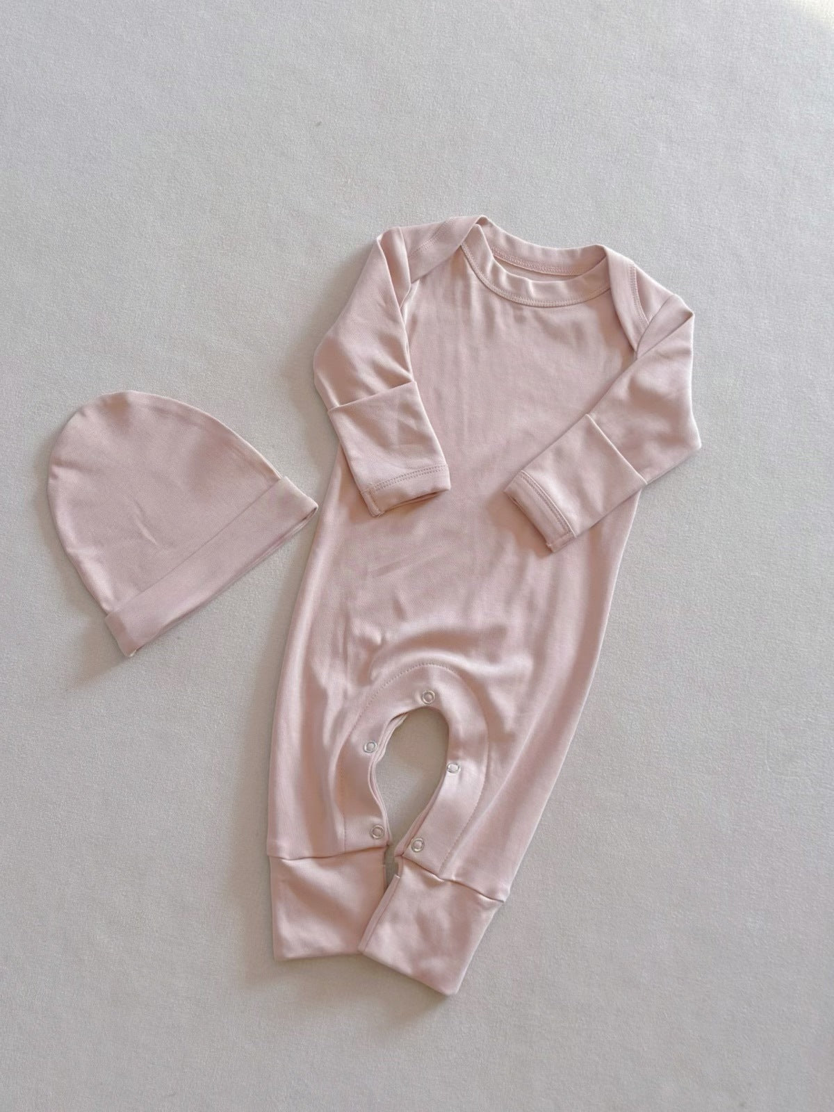 Hiver bébé couleur solide combinaison de saut manches longues nouveau-né sac veste de pet
