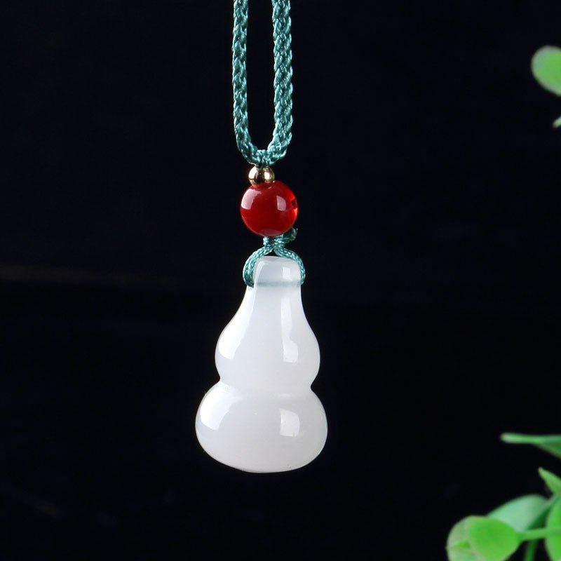 Xinjiang Platinum Silk Jade Pendentif Jade blanc naturel Safe Buckle Bamboo Section No-good