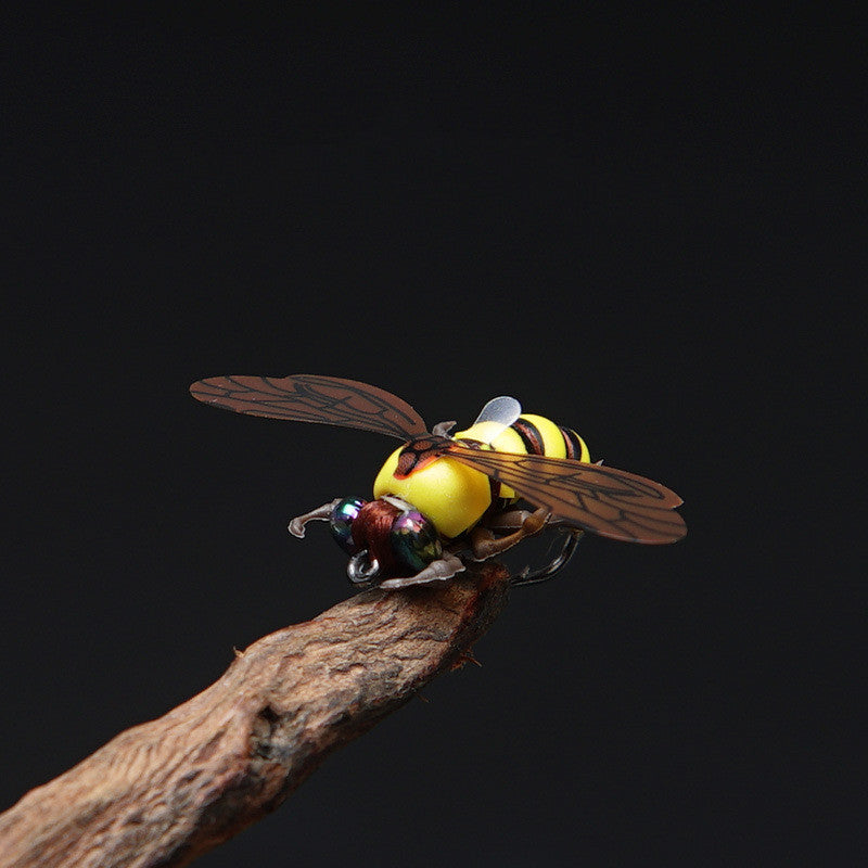Pêche Bâton flottant Eau Bionic Fly Road Sous-bâton Bâton mouche Insecte faux Bâton artificiel