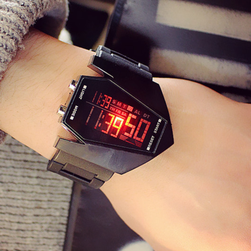 Lumineux Led Harajuku Style Multi-fonction Sports Montre électronique