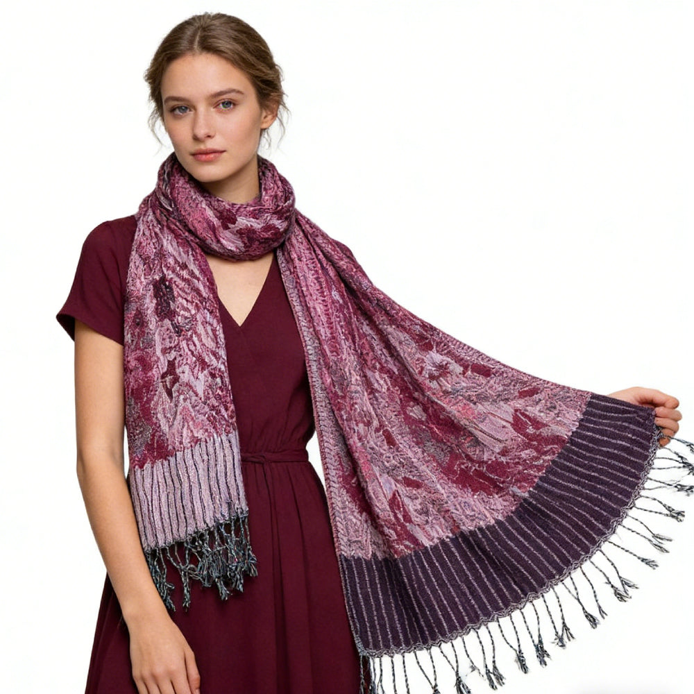 2pcs Glamour dîner Accessoire riche Jacquard Texture capture soirée légère Jacquard écharpe