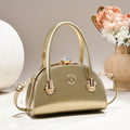 Sac à main en or pour femmes Sac shell en cuir brillant léger